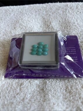 Sleeping beauty turquoise Teal Cabochon Stones - Nine Piece Set